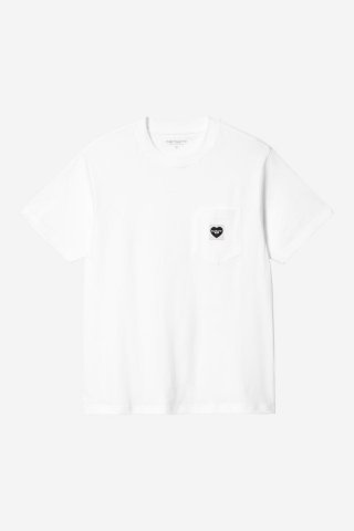 Carhartt S/S Pocket Heart T-Shirt - Weiß / Schwarz Carhartt S/S Pocket Heart T-Shirt - Weiß / Schwarz