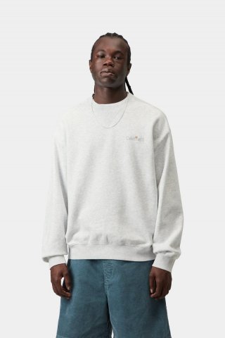 Carhartt WIP Label Sweatshirt - Ash Heather Carhartt WIP Label Sweatshirt - Ash Heather
