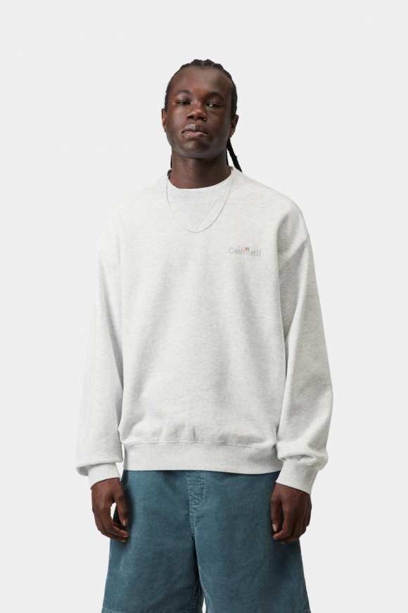 Carhartt WIP Label Sweatshirt - Ash Heather Carhartt WIP Label Sweatshirt - Ash Heather