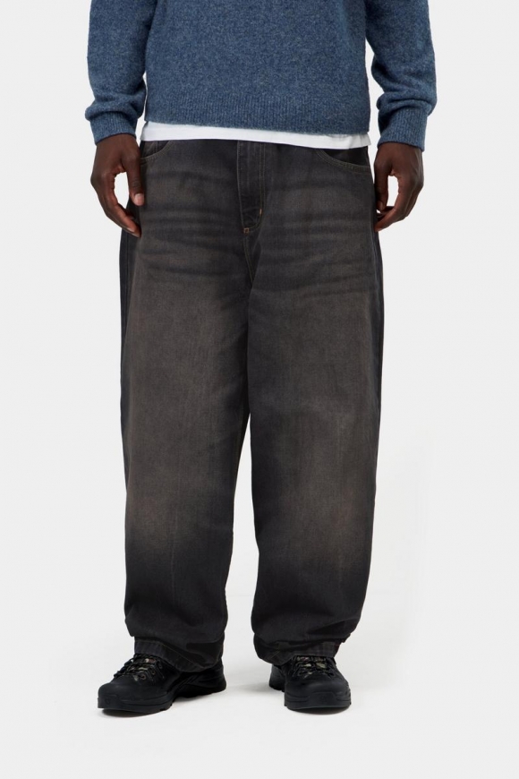 Carhartt Brandon Pant - Schwarz, tabakfarbene Used-Waschung Carhartt Brandon Pant - Schwarz, tabakfarbene Used-Waschung
