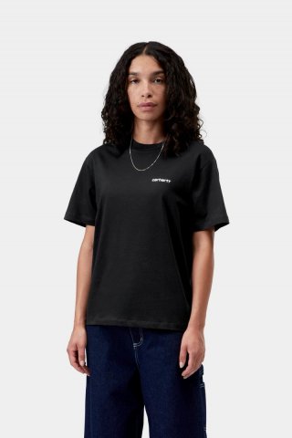 Carhartt S/S Script Embroidery T-Shirt - Schwarz / Weiß Carhartt S/S Script Embroidery T-Shirt - Schwarz / Weiß