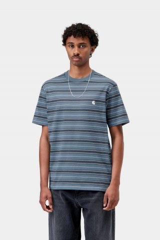 Carhartt S/S Bronson T-Shirt - Bronson-Streifen, Eisschild Carhartt S/S Bronson T-Shirt - Bronson-Streifen, Eisschild