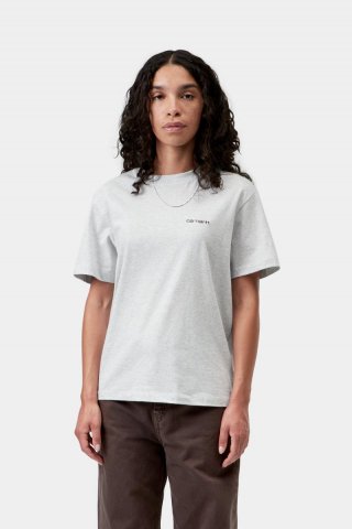 Carhartt S/S Script Embroidery T-Shirt - Ash Heather / Cozy Purple Carhartt S/S Script Embroidery T-Shirt - Ash Heather / Cozy Purple
