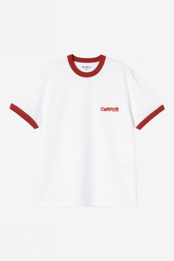Carhartt S/S Ip Ringer T-Shirt - Weiß / Rot / Rot Carhartt S/S Ip Ringer T-Shirt - Weiß / Rot / Rot