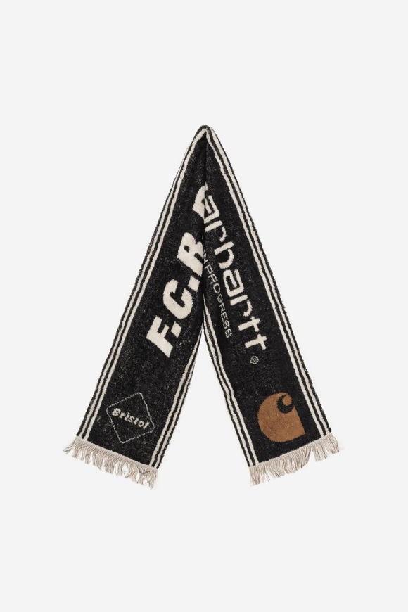 Carhartt F.C.Real Bristol x WIP Supporter Towel Muffler - Schwarz Carhartt F.C.Real Bristol x WIP Supporter Towel Muffler - Schwarz