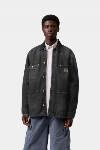 Carhartt OG Chore Coat - Schwarz / Schwarz, Destroy-Waschung Carhartt OG Chore Coat - Schwarz / Schwarz, Destroy-Waschung