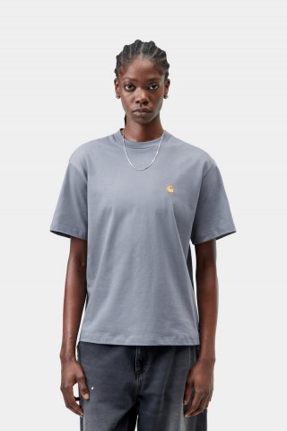 Carhartt S/S Chase T-Shirt - Schattiges Blau / Gold Carhartt S/S Chase T-Shirt - Schattiges Blau / Gold