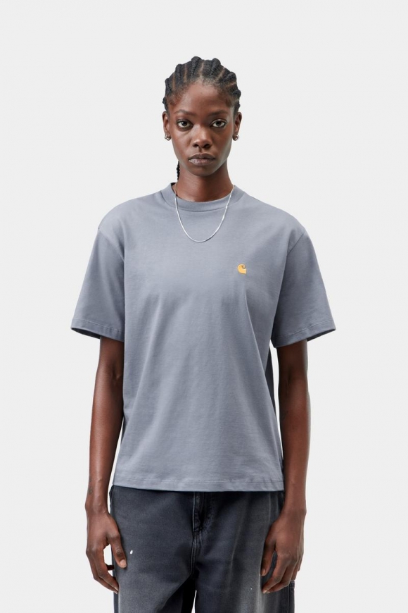 Carhartt S/S Chase T-Shirt - Schattiges Blau / Gold