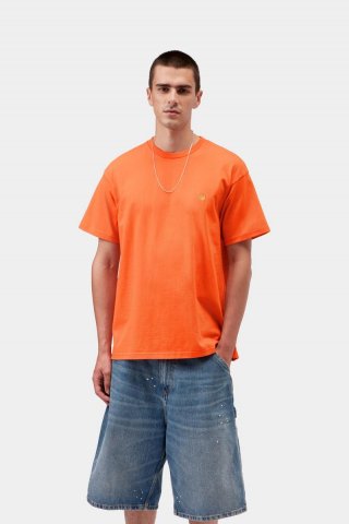 Carhartt S/S Chase T-Shirt - Kimba / Gold Carhartt S/S Chase T-Shirt - Kimba / Gold