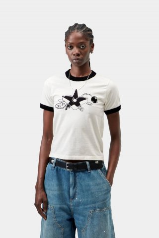 Carhartt S/S Outlaw Star Ringer T-Shirt - Wachs/Schwarz, Heavy Stone Wash