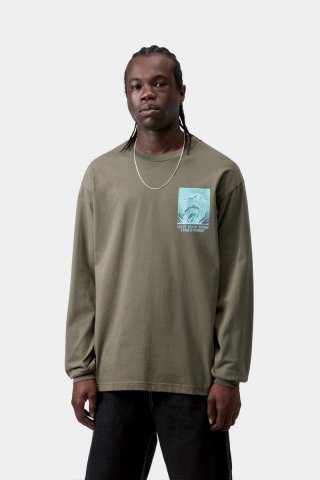 Carhartt L/S Emerge T-Shirt - Blatt, Stein gewaschen Carhartt L/S Emerge T-Shirt - Blatt, Stein gewaschen