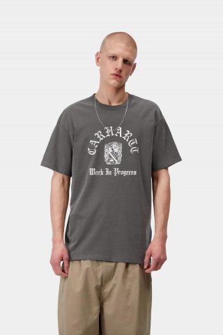 Carhartt S/S Coat Of Arms T-Shirt - Schwarz, stückgefärbt Carhartt S/S Coat Of Arms T-Shirt - Schwarz, stückgefärbt