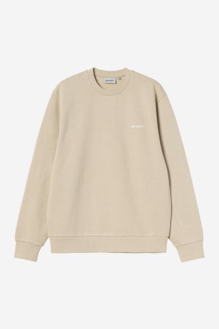 Carhartt Script Embroidery Sweatshirt - Barchan / Weiß Carhartt Script Embroidery Sweatshirt - Barchan / Weiß