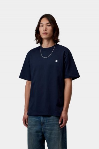Carhartt S/S Madison T-Shirt - Dunkles Marineblau / Weiß Carhartt S/S Madison T-Shirt - Dunkles Marineblau / Weiß