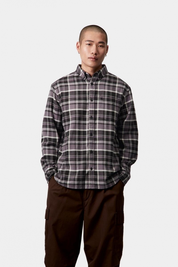 Carhartt L/S Fendrick Shirt - Fendrick Check, Schwarz Carhartt L/S Fendrick Shirt - Fendrick Check, Schwarz
