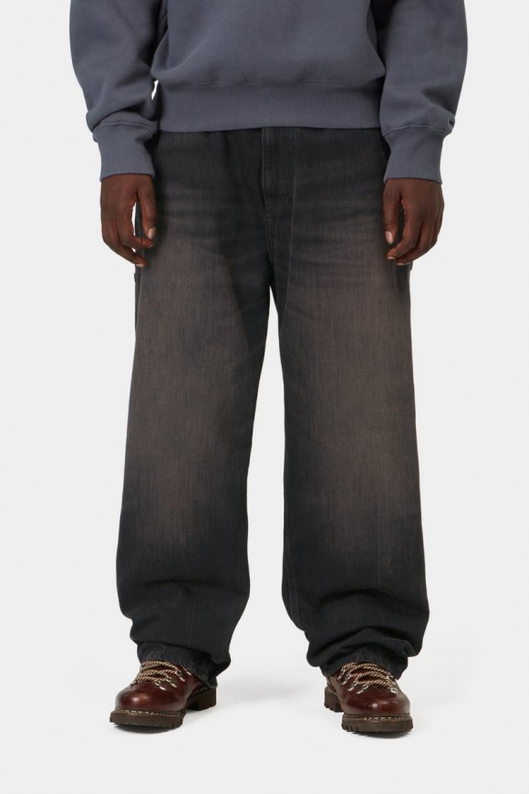 Carhartt OG Single Knee Pant - Schwarz, tabakfarbene Used-Waschung Carhartt OG Single Knee Pant - Schwarz, tabakfarbene Used-Waschung