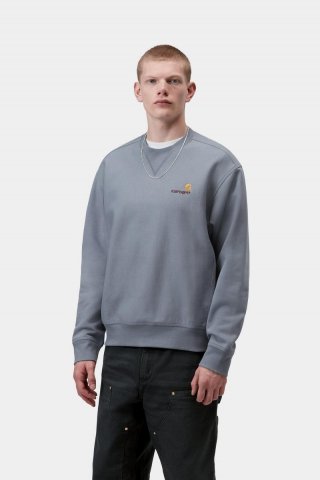 Carhartt American Script Sweatshirt - Schattiges Blau Carhartt American Script Sweatshirt - Schattiges Blau