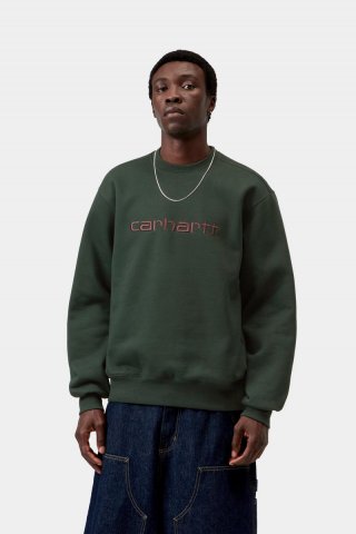 Carhartt Sweatshirt - Dunkler Skarabäus / Palisander Carhartt Sweatshirt - Dunkler Skarabäus / Palisander