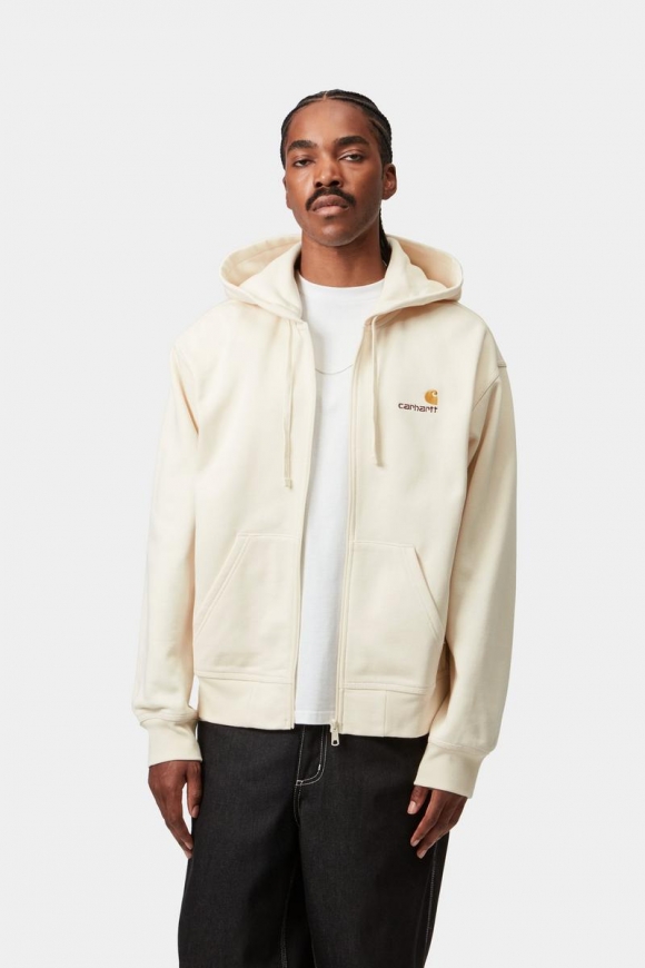 Carhartt Hooded American Script Jacket - Natürlich Carhartt Hooded American Script Jacket - Natürlich
