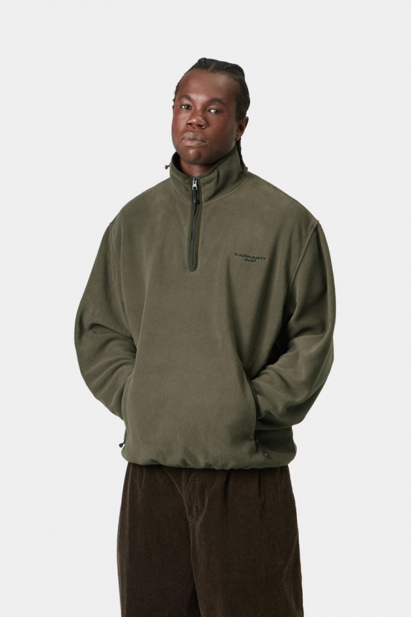 Carhartt Edmore Half Zip Sweat - Zypresse / Schwarz Carhartt Edmore Half Zip Sweat - Zypresse / Schwarz
