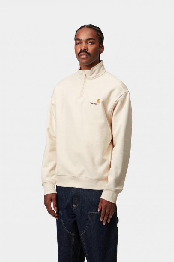 Carhartt Half Zip American Script Sweatshirt - Natürlich