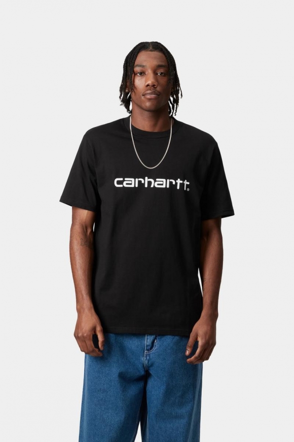 Carhartt S/S Script T-Shirt - Schwarz / Weiß Carhartt S/S Script T-Shirt - Schwarz / Weiß