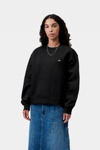 Carhartt Small Heart Patch Sweatshirt - Schwarz / Schwarz Carhartt Small Heart Patch Sweatshirt - Schwarz / Schwarz