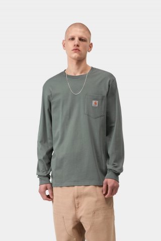 Carhartt L/S Pocket T-Shirt - Samtgrün Carhartt L/S Pocket T-Shirt - Samtgrün