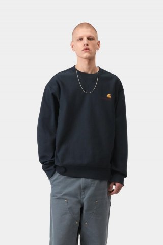 Carhartt American Script Sweatshirt - Tiefe Nacht Carhartt American Script Sweatshirt - Tiefe Nacht