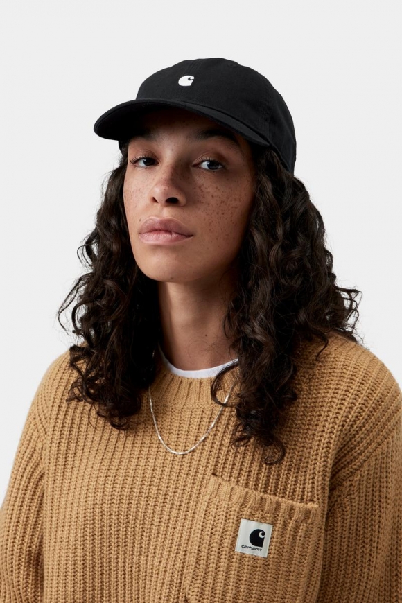 Carhartt Madison Logo Cap - Schwarz / Weiß Carhartt Madison Logo Cap - Schwarz / Weiß