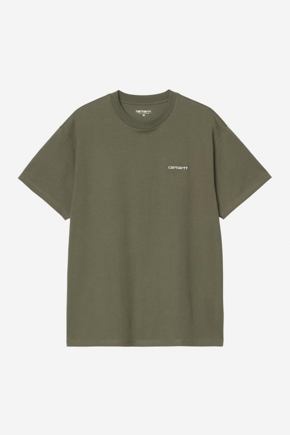 Carhartt S/S Script Embroidery T-Shirt - Blatt / Weiß