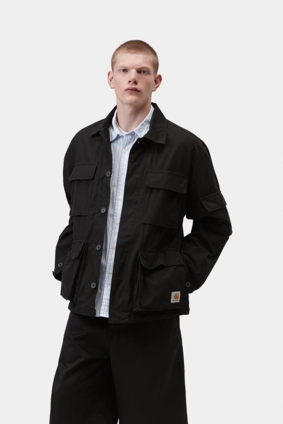 Carhartt Mandelson Jacket - Schwarz, stückgefärbt Carhartt Mandelson Jacket - Schwarz, stückgefärbt