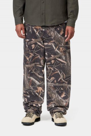 Carhartt Single Knee Pant - Camo Feather Tree, Schwarz, Heavy Stone Wash Carhartt Single Knee Pant - Camo Feather Tree, Schwarz, Heavy Stone Wash