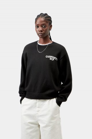 Carhartt Hugging Cats Sweater - Schwarz / Wachs Carhartt Hugging Cats Sweater - Schwarz / Wachs