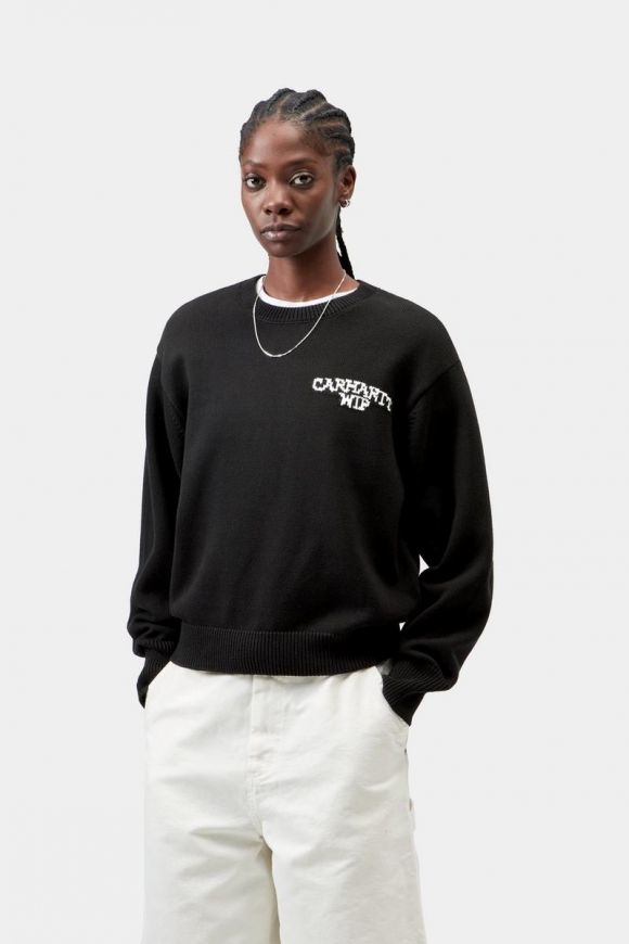 Carhartt Hugging Cats Sweater - Schwarz / Wachs Carhartt Hugging Cats Sweater - Schwarz / Wachs