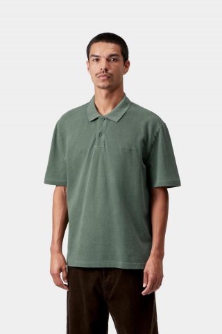 Carhartt S/S Wayne Polo - Dunkler Skarabäus, stückgefärbt