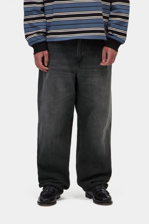 Carhartt Single Knee Pant - Schwarz, Marmor-Use-Waschung Carhartt Single Knee Pant - Schwarz, Marmor-Use-Waschung