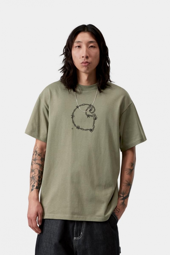 Carhartt S/S Barbwire C T-Shirt - Dollargrün Carhartt S/S Barbwire C T-Shirt - Dollargrün