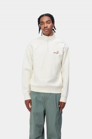 Carhartt Half Zip American Script Sweatshirt - Wachs Carhartt Half Zip American Script Sweatshirt - Wachs