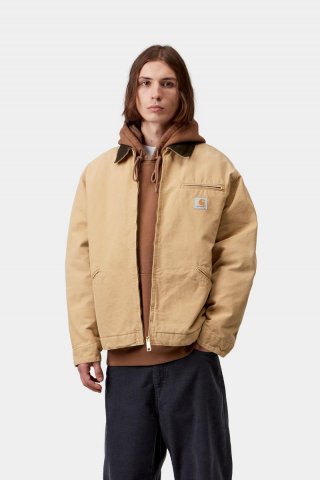 Carhartt OG Detroit Jacket - WIP Dusty H / Tobacco, Steinleinwand