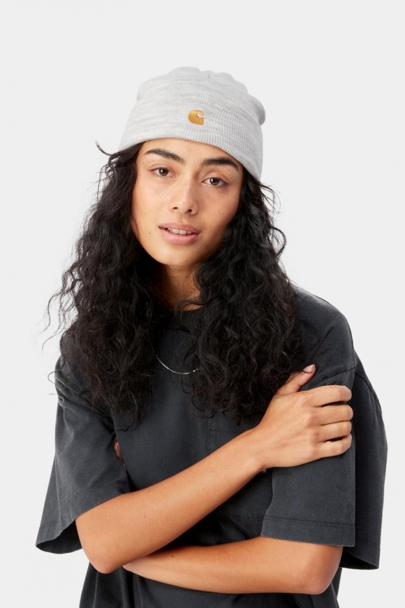 Carhartt Chase Beanie - Aschenheide / Gold Carhartt Chase Beanie - Aschenheide / Gold