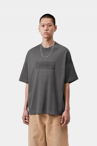 Carhartt S/S Bricky Man T-Shirt - Ruß, Stein gefärbt Carhartt S/S Bricky Man T-Shirt - Ruß, Stein gefärbt