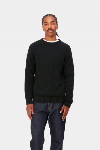 Carhartt Anglistic Sweater - Gesprenkeltes Schwarz Carhartt Anglistic Sweater - Gesprenkeltes Schwarz
