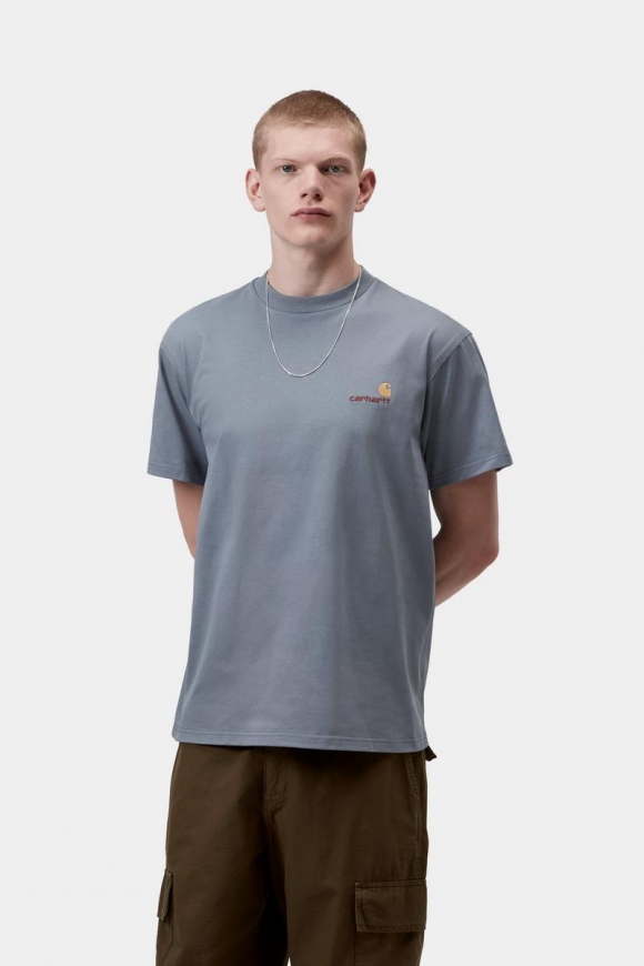Carhartt S/S American Script T-Shirt - Schattiges Blau Carhartt S/S American Script T-Shirt - Schattiges Blau