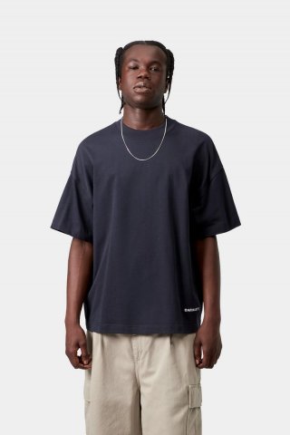 Carhartt S/S Link Script T-Shirt - Dunkles Marineblau / Weiß Carhartt S/S Link Script T-Shirt - Dunkles Marineblau / Weiß