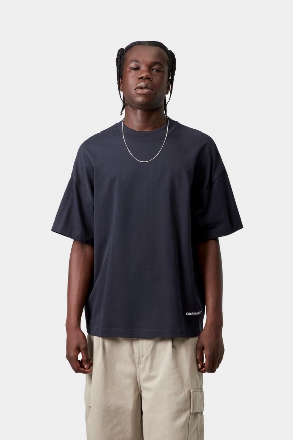 Carhartt S/S Link Script T-Shirt - Dunkles Marineblau / Weiß Carhartt S/S Link Script T-Shirt - Dunkles Marineblau / Weiß