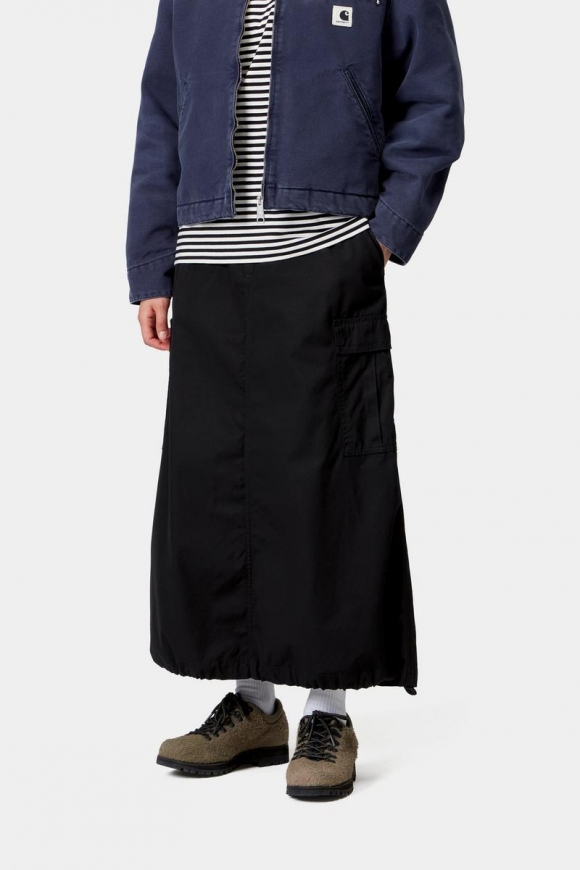 Carhartt Cargo Skirt Long - Schwarz, gespült Carhartt Cargo Skirt Long - Schwarz, gespült