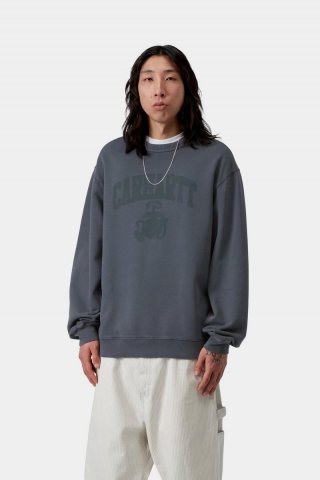 Carhartt Faded Pond Corps Sweatshirt - Deep Night, Heavy Stone Wash Carhartt Faded Pond Corps Sweatshirt - Deep Night, Heavy Stone Wash
