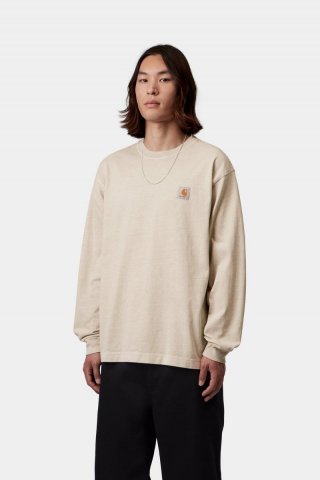 Carhartt L/S Vista T-Shirt - Fleur De Sel, stückgefärbt Carhartt L/S Vista T-Shirt - Fleur De Sel, stückgefärbt