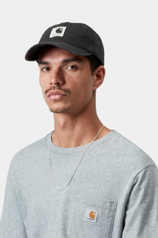Carhartt Canvas Cap - Schwarz, Stonewashed Carhartt Canvas Cap - Schwarz, Stonewashed